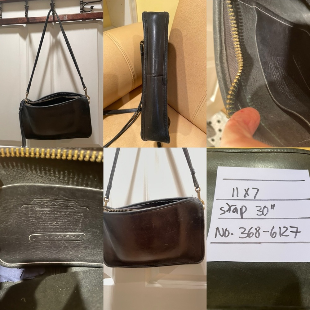 Coach black cross body small bag.